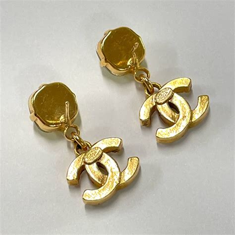 fake chanel earrings amazon|large chanel inspired earrings.